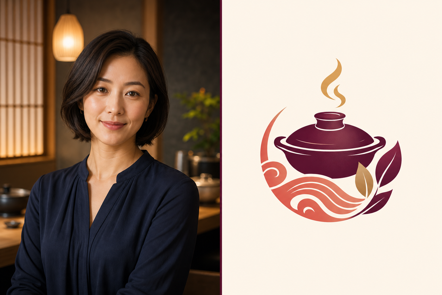 舞日式火鍋合作店家代表形象與日式火鍋識別圖